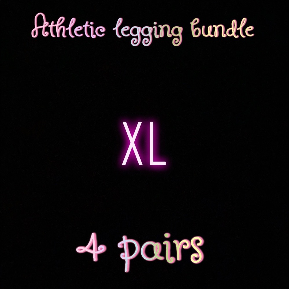 4 pairs of XL athletic leggings.
